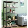 60in Black 5-Tier Adjustable Garage Shelving
