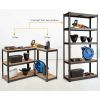 60in Black 5-Tier Adjustable Garage Shelving