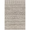 5x8 Black Off-White Chevron Coastal Area Rug