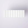 White Slatted Wood 2-Shelf Shoe Rack Bench