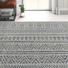 4ft x 6ft Blue Grey Chevron Coastal Area Rug
