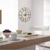 Gold Metal Roman Numeral Wall Clock, 24in