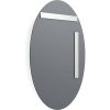 36in Oval Frameless Beveled Wall Mirror