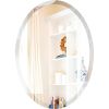 36x24 Oval Beveled Frameless Wall Mirror