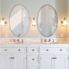 36x24 Oval Beveled Frameless Wall Mirror