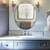 36x24 Oval Beveled Frameless Wall Mirror