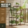 Wood Bookcase Plant Stand, Holds 9 Planters
