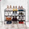 3-Tier Foldable Stackable Shoe Rack, Espresso