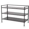 3-Tier Foldable Stackable Shoe Rack, Espresso