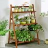 Farmhouse 3-Tier Folding Plant Stand