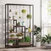 Industrial Plant Stand with 10 Hanging Hooks