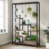Industrial Plant Stand with 10 Hanging Hooks