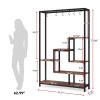Industrial Plant Stand with 10 Hanging Hooks