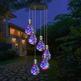 Colorful LED Solar Wind Chime, 21.6in (Option: 1PCs)