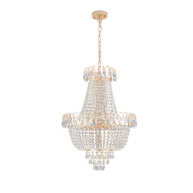 Golden Crystal Chandelier, Large Luxury (Option: Gold)
