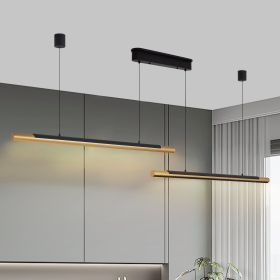 75in Black and Gold LED Pendant Light (Option: Black)
