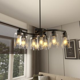 9-Light Black Modern Farmhouse Chandelier (Option: Black)