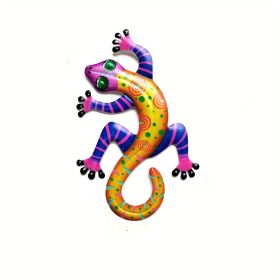 Metal Gecko Wall Decor (Style: Yellow (1pc))