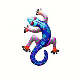 Metal Gecko Wall Decor (Style: Blue (1pc))