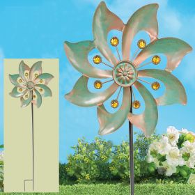 Kinetic Wind Spinner with Garden Stake (Style: Windmill Stake Cyna)