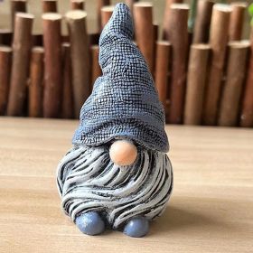 Faceless Garden Gnome Resin Statue (Color: Blue)