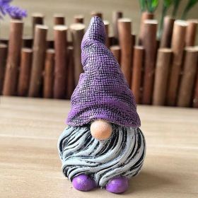 Faceless Garden Gnome Resin Statue (Color: Purple)