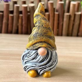 Faceless Garden Gnome Resin Statue (Color: Orange)