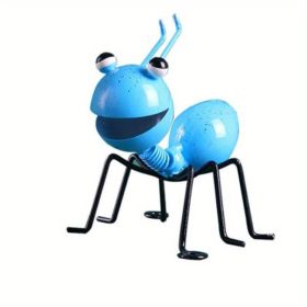 Colorful Metal Ant Wall Ornament (Color: Blue)