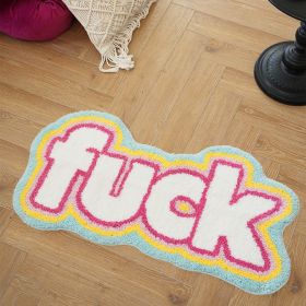 Colorful rugs, super soft thickened fluffy area rugs for living room, soft plush area rugs, plush indoor rugs for bedrooms (Color: Pinkish white)