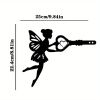 Angel on Branch Steel Silhouette Garden Stake