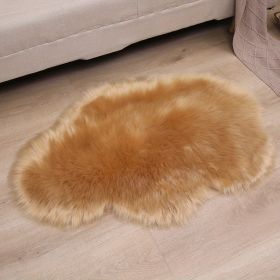Fluffy Cloud Plush Accent Rug (Color: Khaki, size: 23.62*35.43inch)
