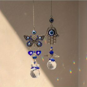 Crystal Blue Butterfly Suncatcher (Style: Butterfly + Palm)