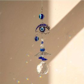 Crystal Blue Butterfly Suncatcher (Style: Evil Eye)