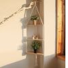 Boho Triangle Shelf, Plant Hanger & Candle Holder