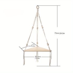 Handwoven Wooden Triangle Storage Rack (Style: A)