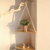 Boho Triangle Shelf, Plant Hanger & Candle Holder