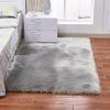 Fluffy Imitation Wool Area Rug, Long Pile