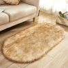 Faux Sheepskin Oval Floor Mat