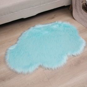 Fluffy Cloud Plush Accent Rug (Color: Light Blue, size: 23.62*35.43inch)