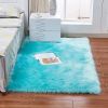 Fluffy Imitation Wool Area Rug, Long Pile
