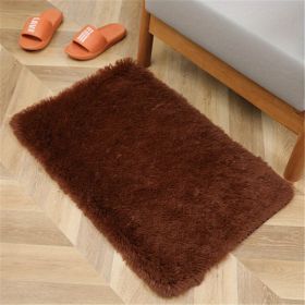 Luxury Plush Shaggy Area Rug (Color: Coffee, size: 19.69*31.5inch)