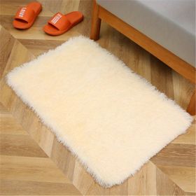 Luxury Plush Shaggy Area Rug (Color: Cream Color, size: 19.69*31.5inch)