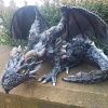 Squatting Dragon Guardian Garden Statue
