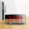 LED Digital Alarm Clock, Curved Mirror Screen