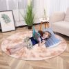 Tie-Dye Round Velvet Area Rug, 62.99in