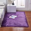 Fluffy Imitation Wool Area Rug, Long Pile