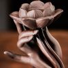 Reversible Lotus Floral Purple Sand Incense Burner