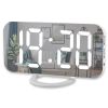 LED Mirror Alarm Clock with USB Ports
