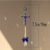Crystal Blue Butterfly Suncatcher