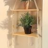 Handwoven Wooden Triangle Storage Rack